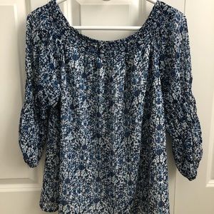 Greylin Anthropologie Off shoulder Floral Blouse